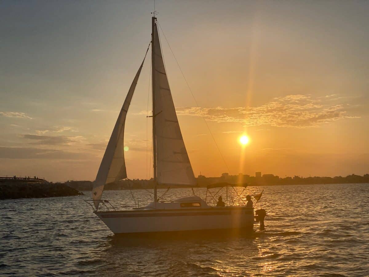 sailboat sunset