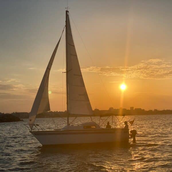 sailboat sunset