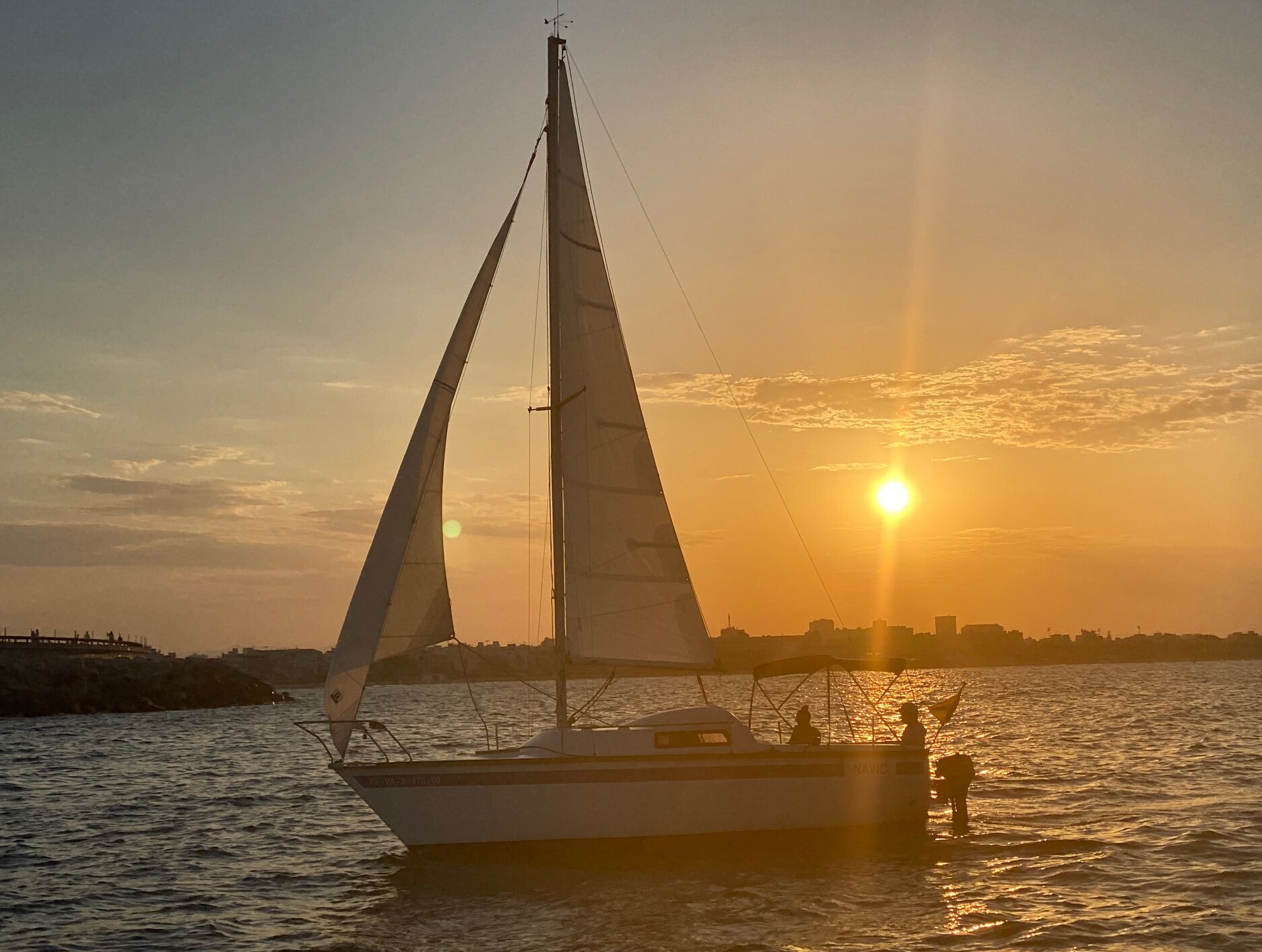 sailboat sunset