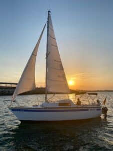 sailboat sunset