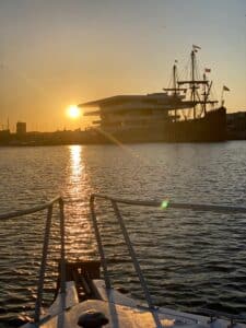 sailboat sunset