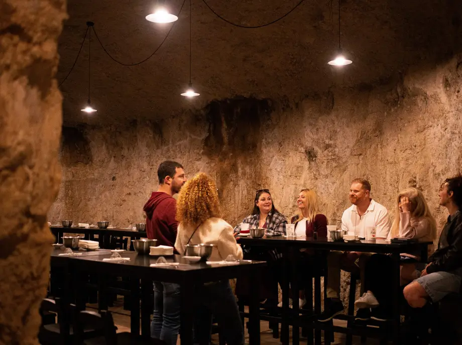 Sommelier explaining wine and cheese pairing
