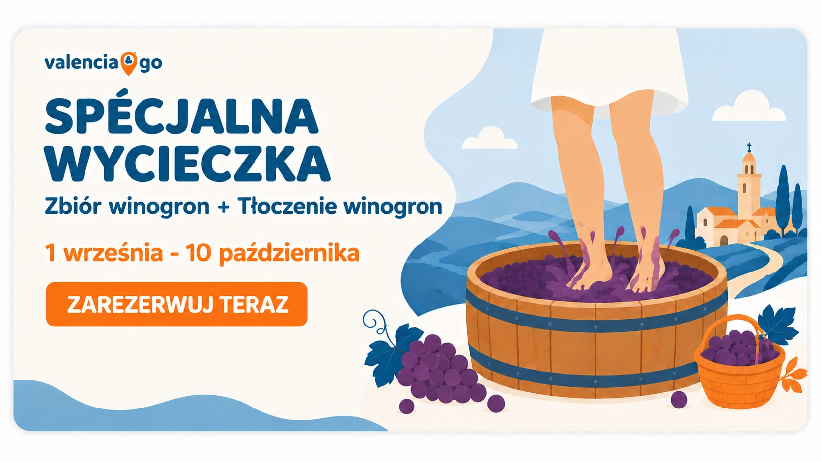 Wycieczka specjalna: Requena, zbiór winogron i tłoczenie, od 1 września do 10 października