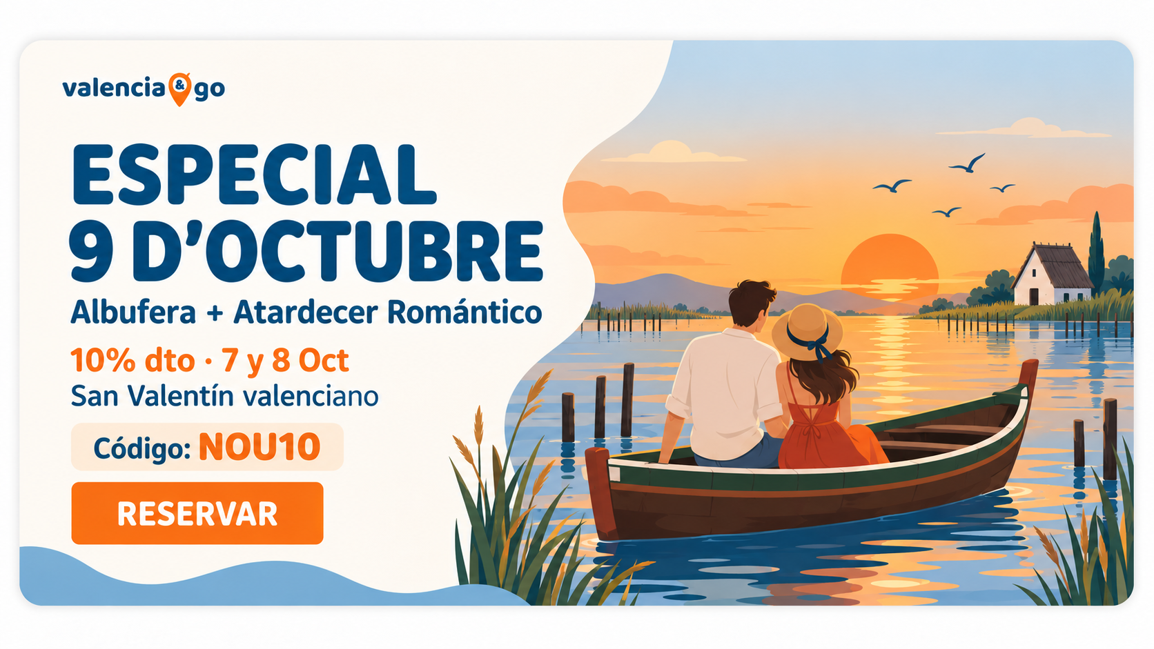 Banner con oferta especial para el 9 de octubre, Día de la Comunidad Valenciana