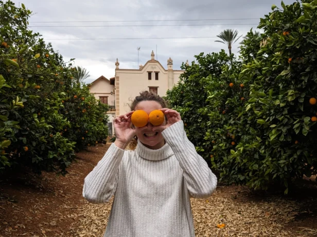 Paseo por el huerto de naranjos