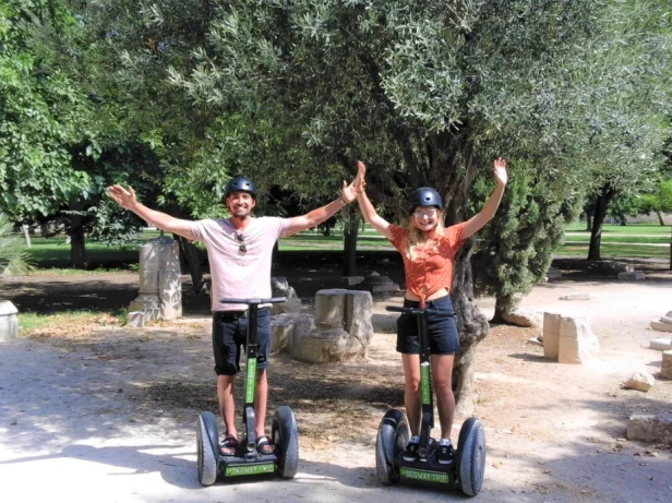 Participants in the Segway tour